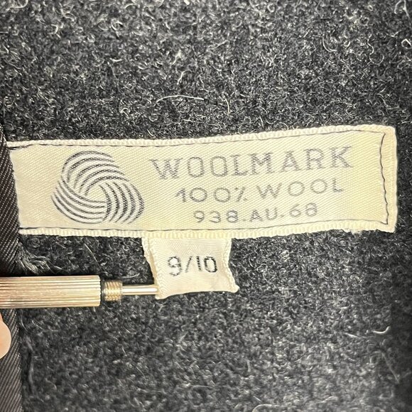 International Scene Peacoat Women’s 9 EU / 10 US 100% Wool Gray Double Breasted - Picture 5 of 6